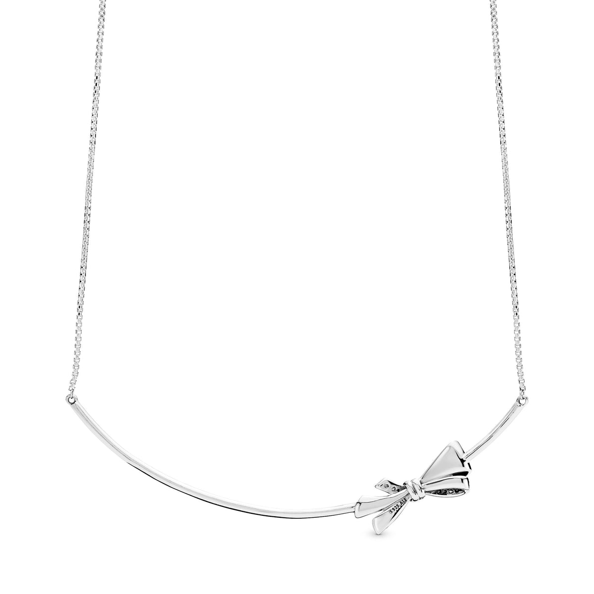 Necklace – Sterling Silver – Sparkling Bow