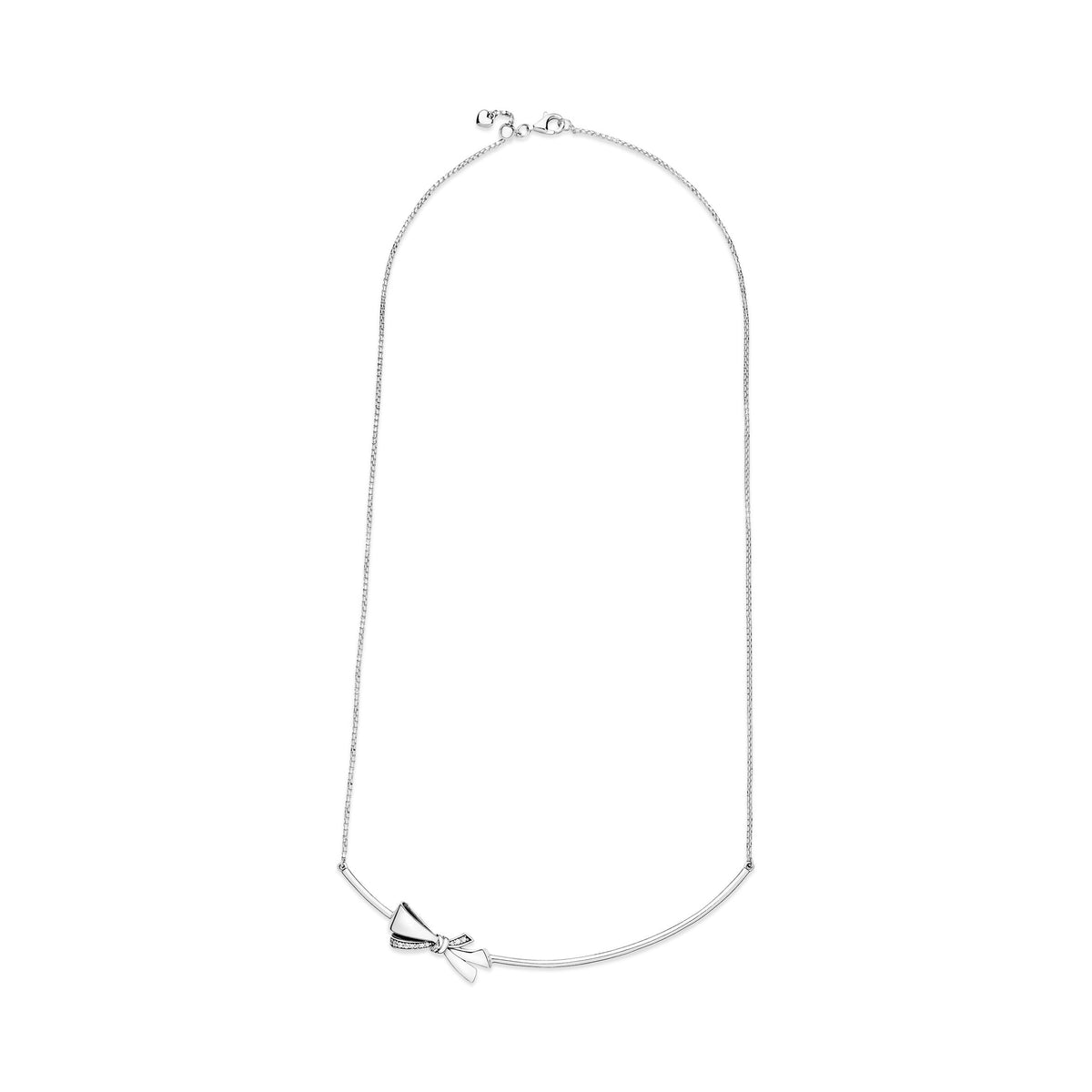 Necklace – Sterling Silver – Sparkling Bow
