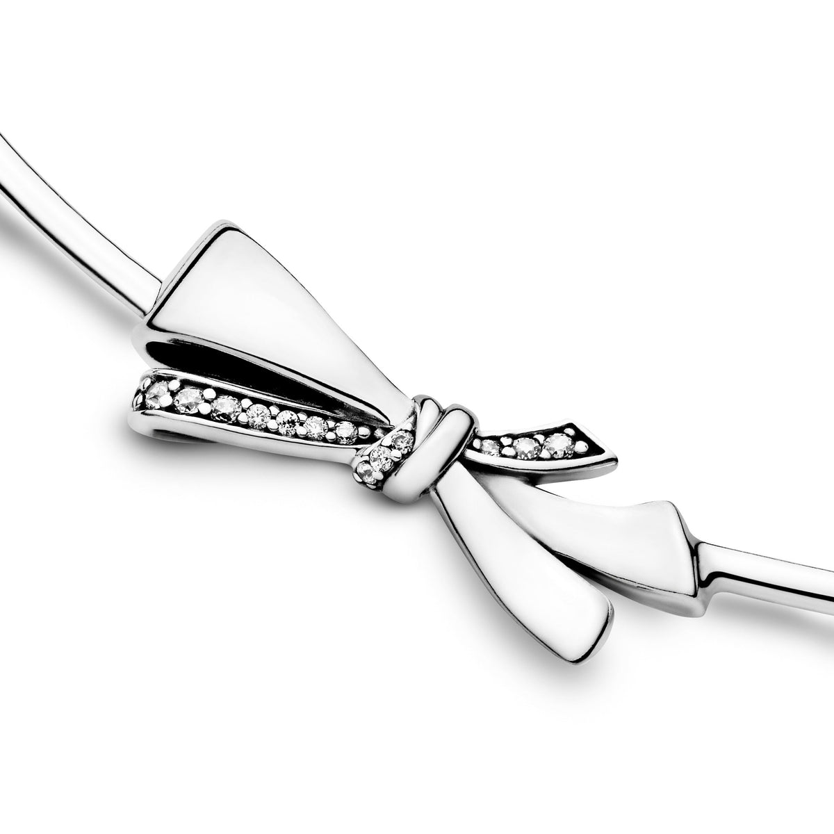 Necklace – Sterling Silver – Sparkling Bow