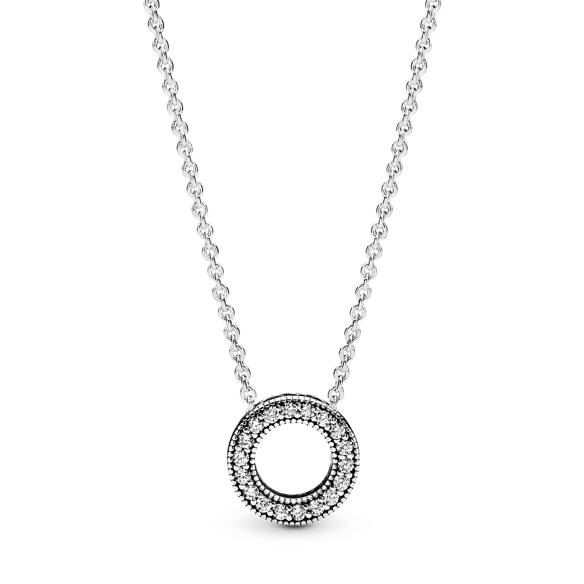 Necklace – Pandora Logo Pavé Circle Collier