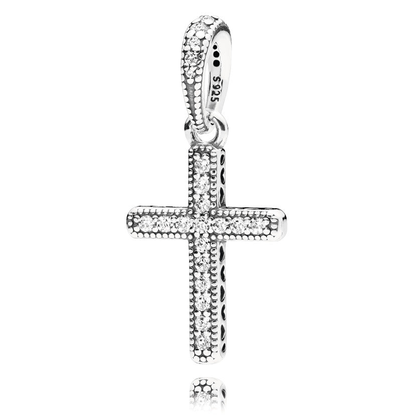 Pendant – Sterling Silver – Sparkling Cross