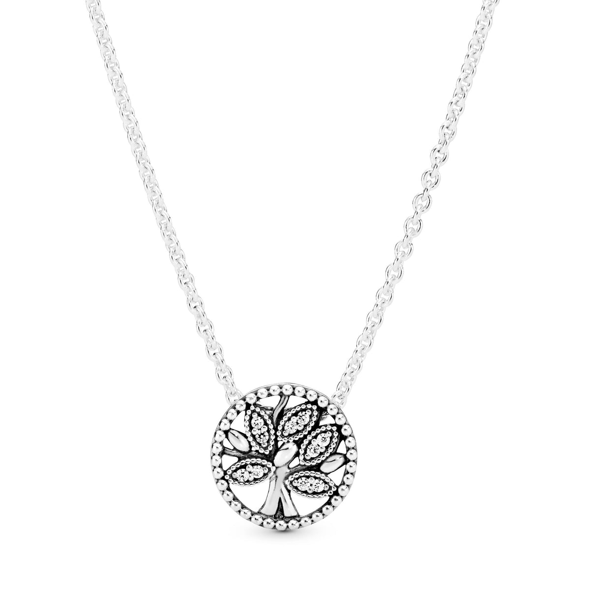 Necklace – Sterling Silver – Sparkling Family Tree