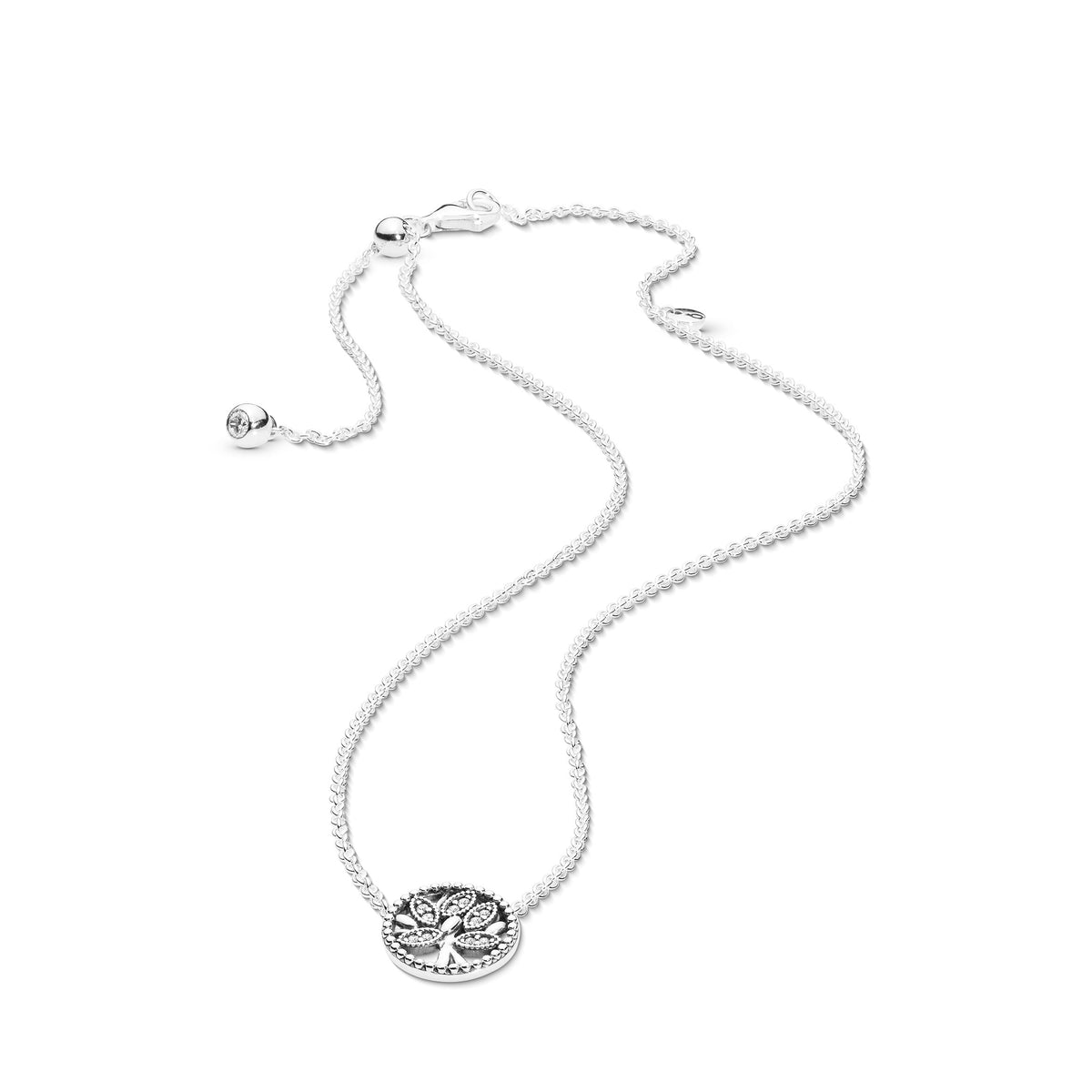 Necklace – Sterling Silver – Sparkling Family Tree