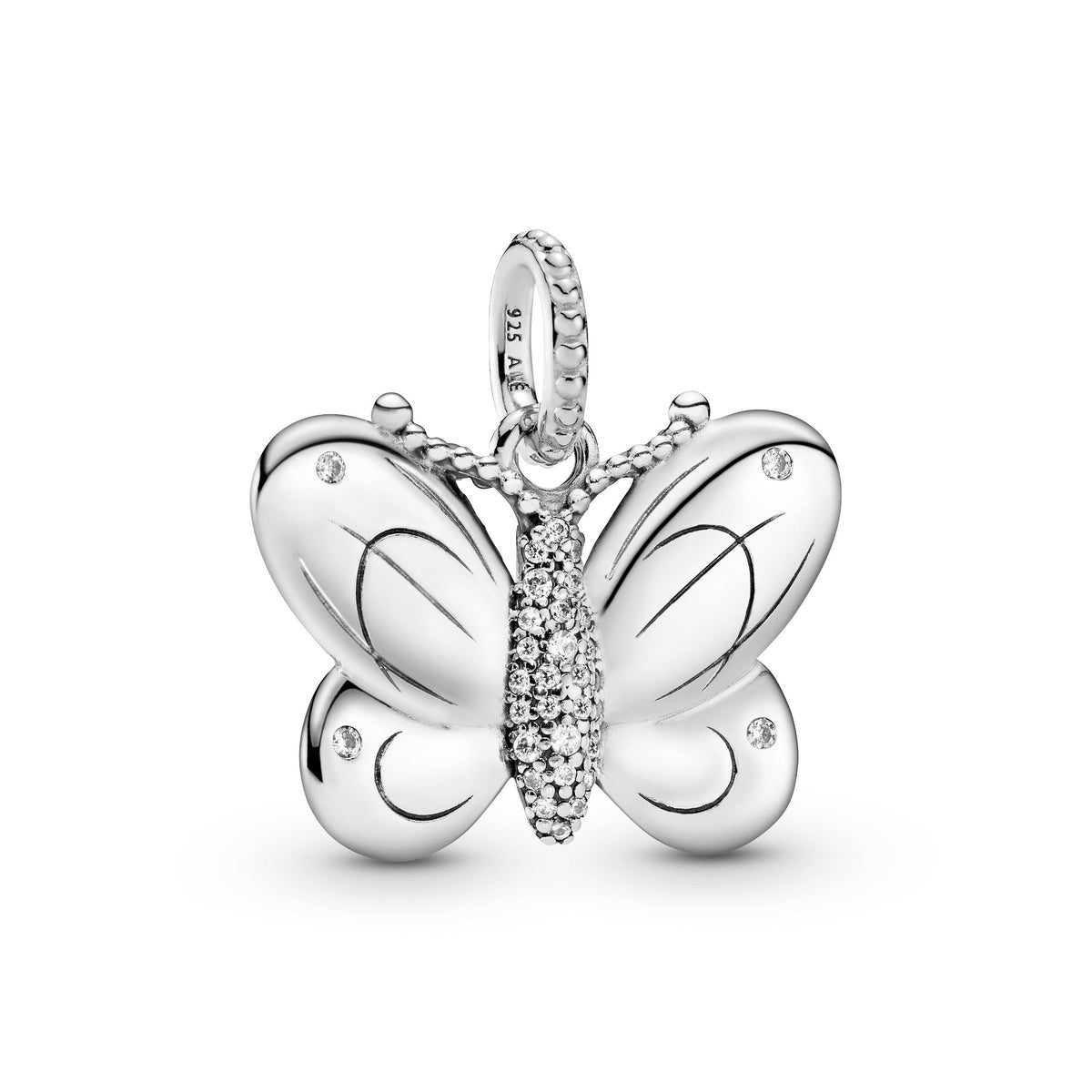 Pendant – Sterling Silver – Pavé Butterfly
