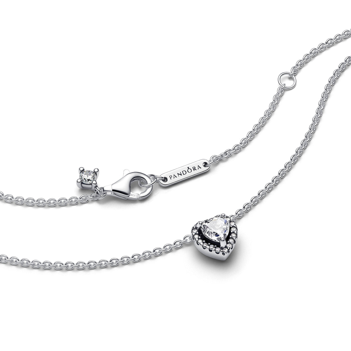Necklace – Sterling Silver – Elevated Heart