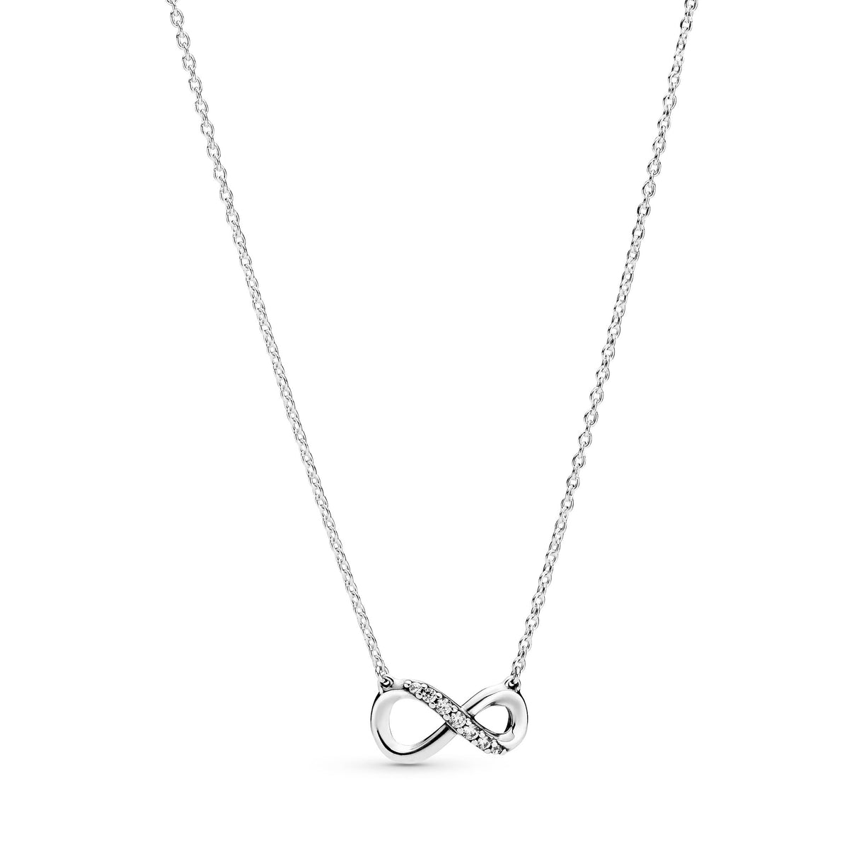 Necklace – Sterling Silver – Sparkling Infinity Collier