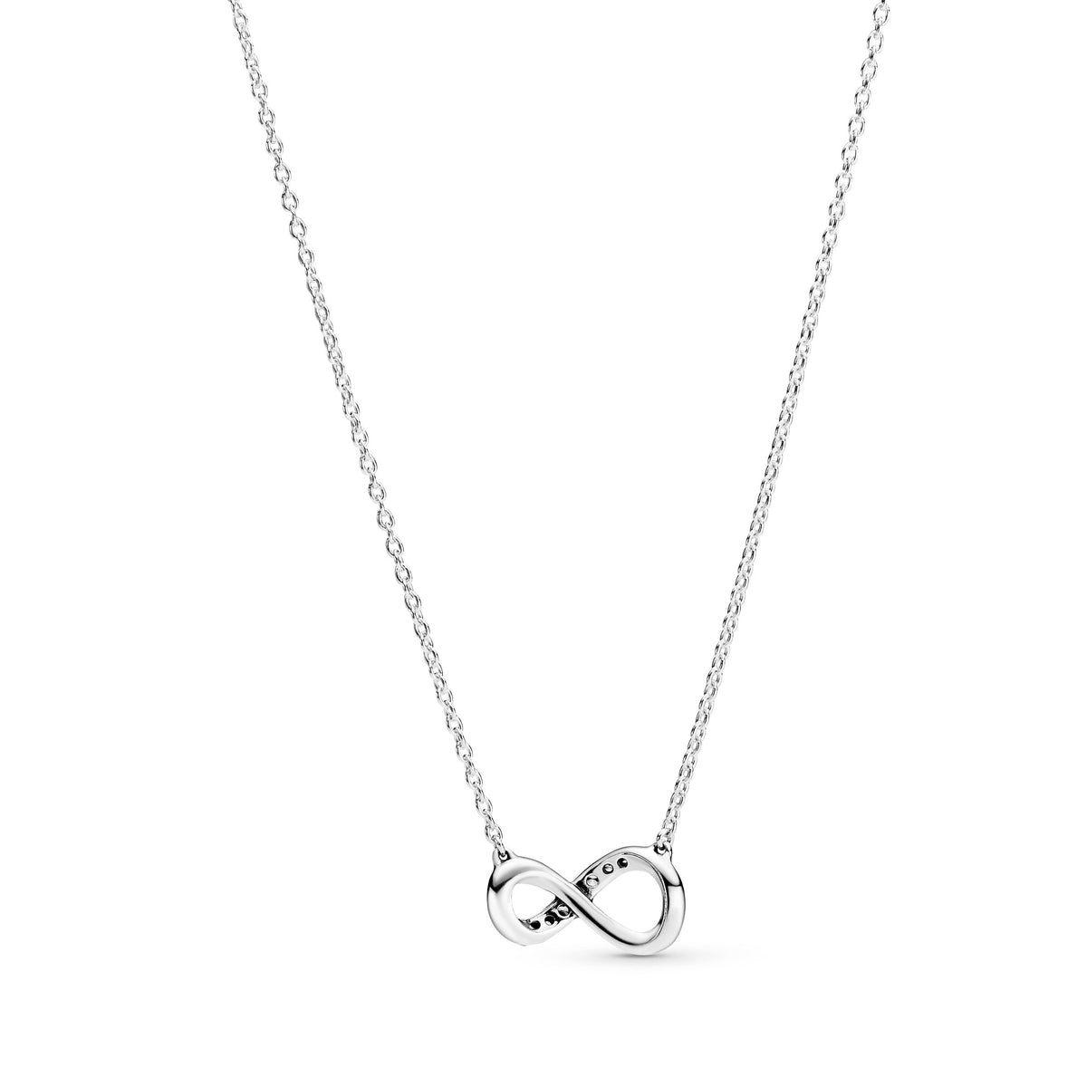 Necklace – Sterling Silver – Sparkling Infinity Collier