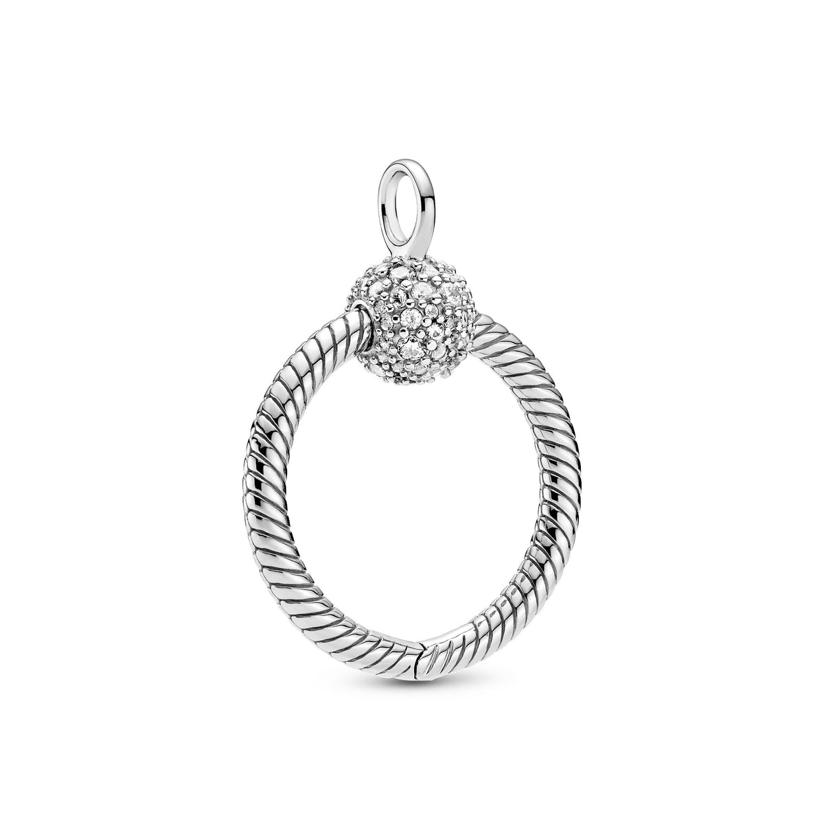 Pendant – Sterling Silver – Pandora Moments Small Pavé O
