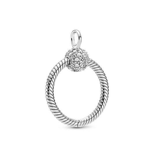Pendant – Sterling Silver – Pandora Moments Small Pavé O