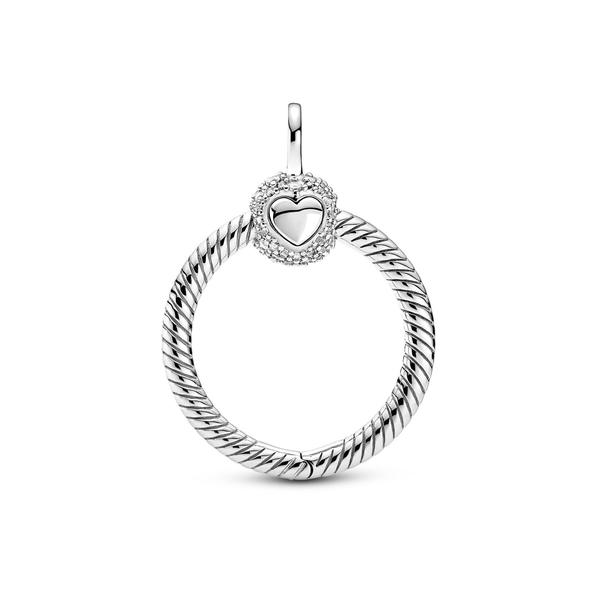 Pendant – Sterling Silver – Pandora Moments Small Pavé O