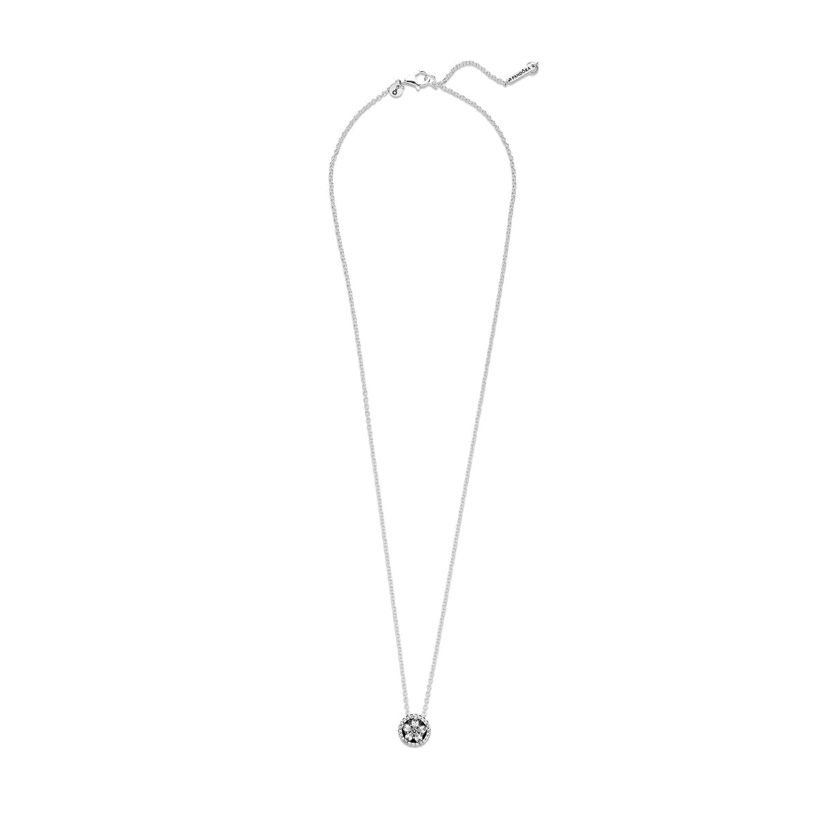 Necklace – Sterling Silver – Sparkling Snowflake Collier