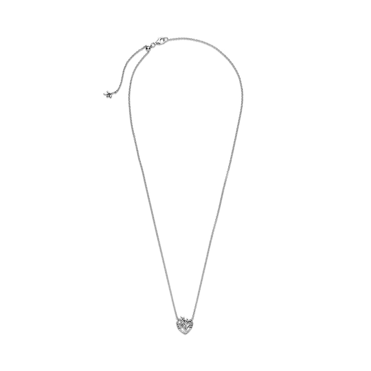 Necklace – Sterling Silver – Heart Family Tree Collier