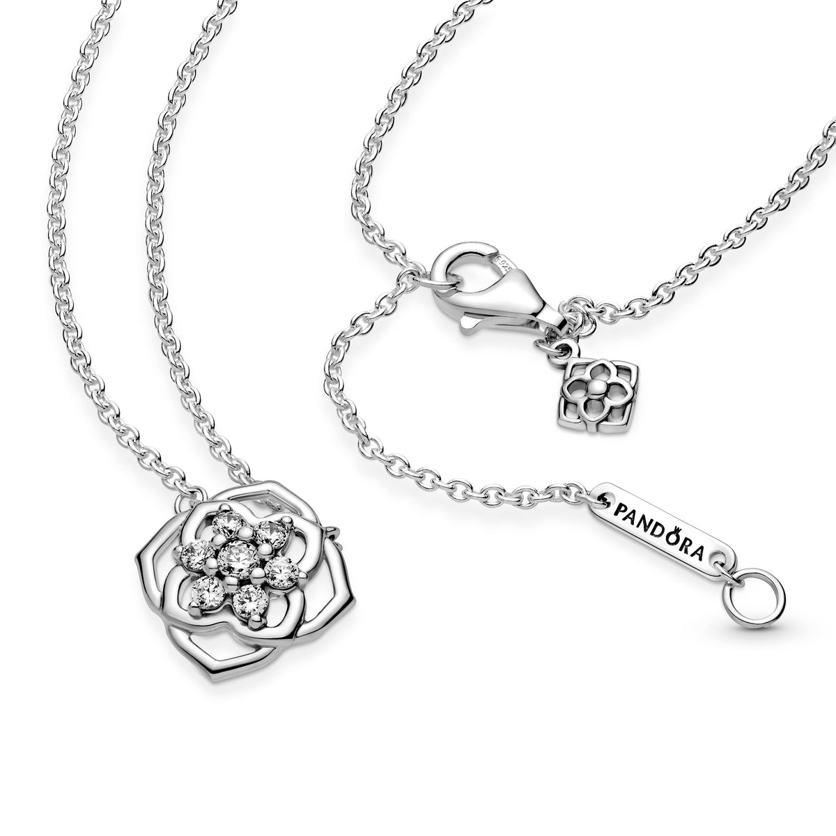 Necklace – Sterling Silver – Rose Petals Collier