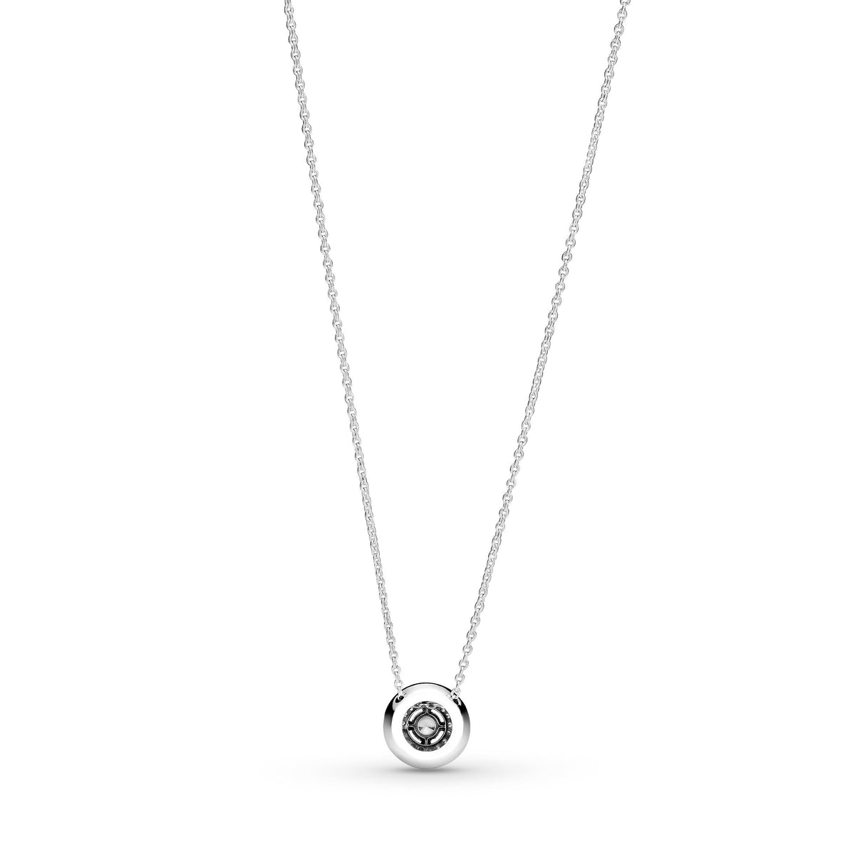 Necklace – Sterling Silver – Sparkling Double Halo Collier
