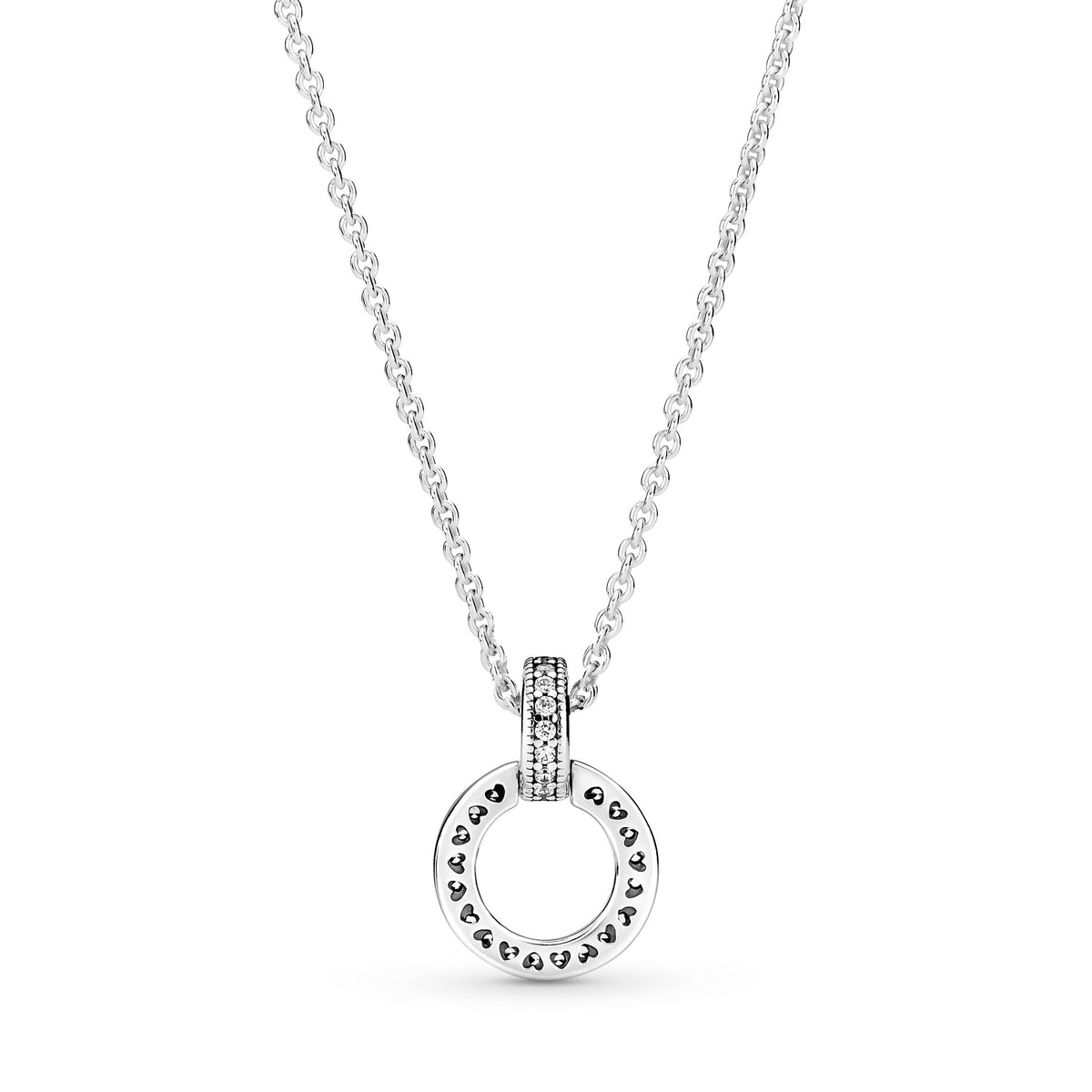 Pendant – Sterling Silver – Double Circle & Necklace