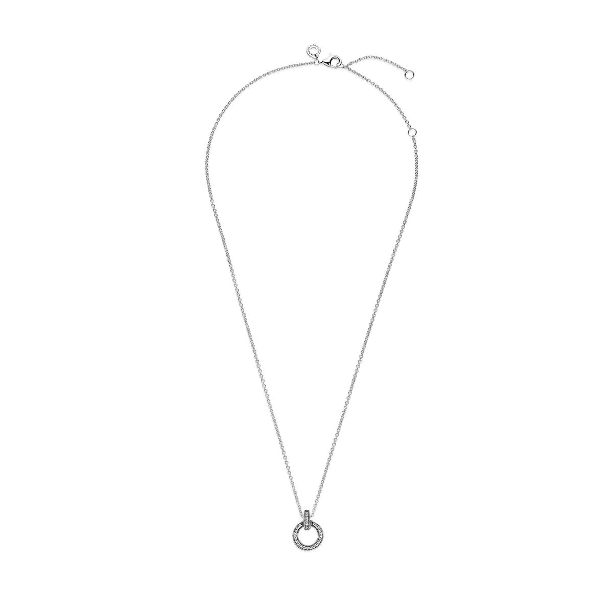 Pendant – Sterling Silver – Double Circle & Necklace