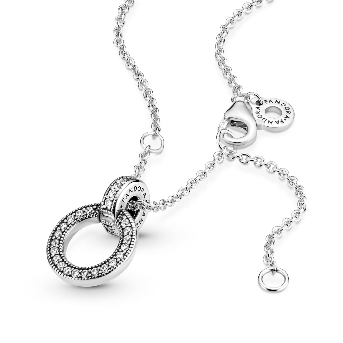 Pendant – Sterling Silver – Double Circle & Necklace