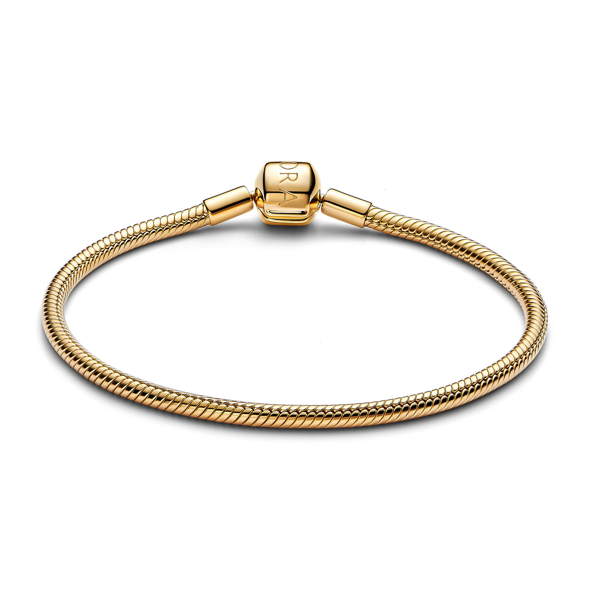 Chain Bracelet – 14k Gold-Plated – Barrel Clasp Snake