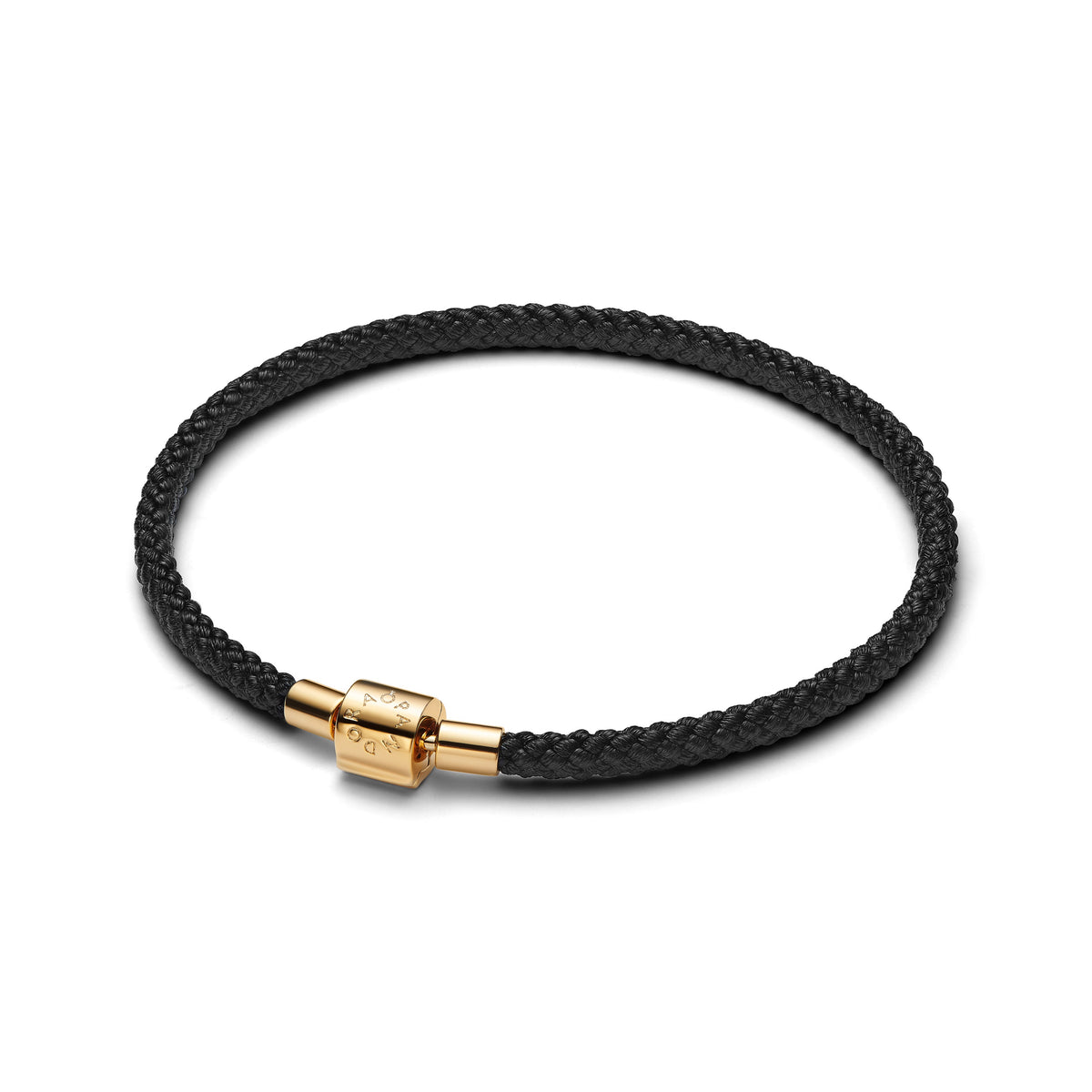 Bracelet – 14k Gold-Plated – Shimmering Black Cord