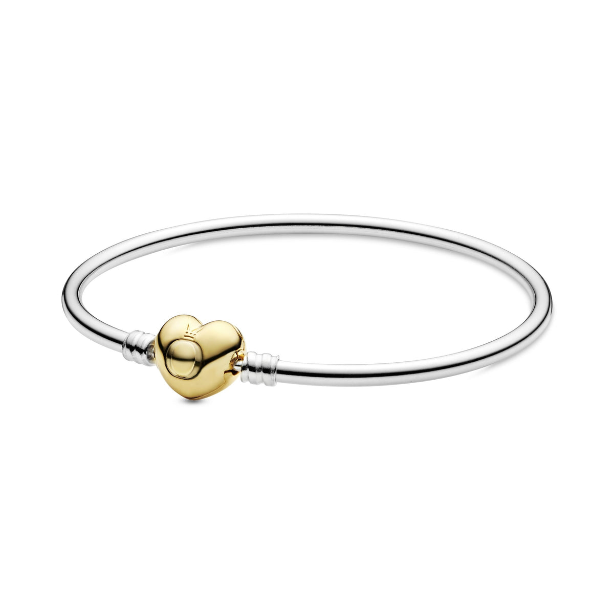 Bangle – 14k Gold-Plated – Pandora Moments Heart Clasp