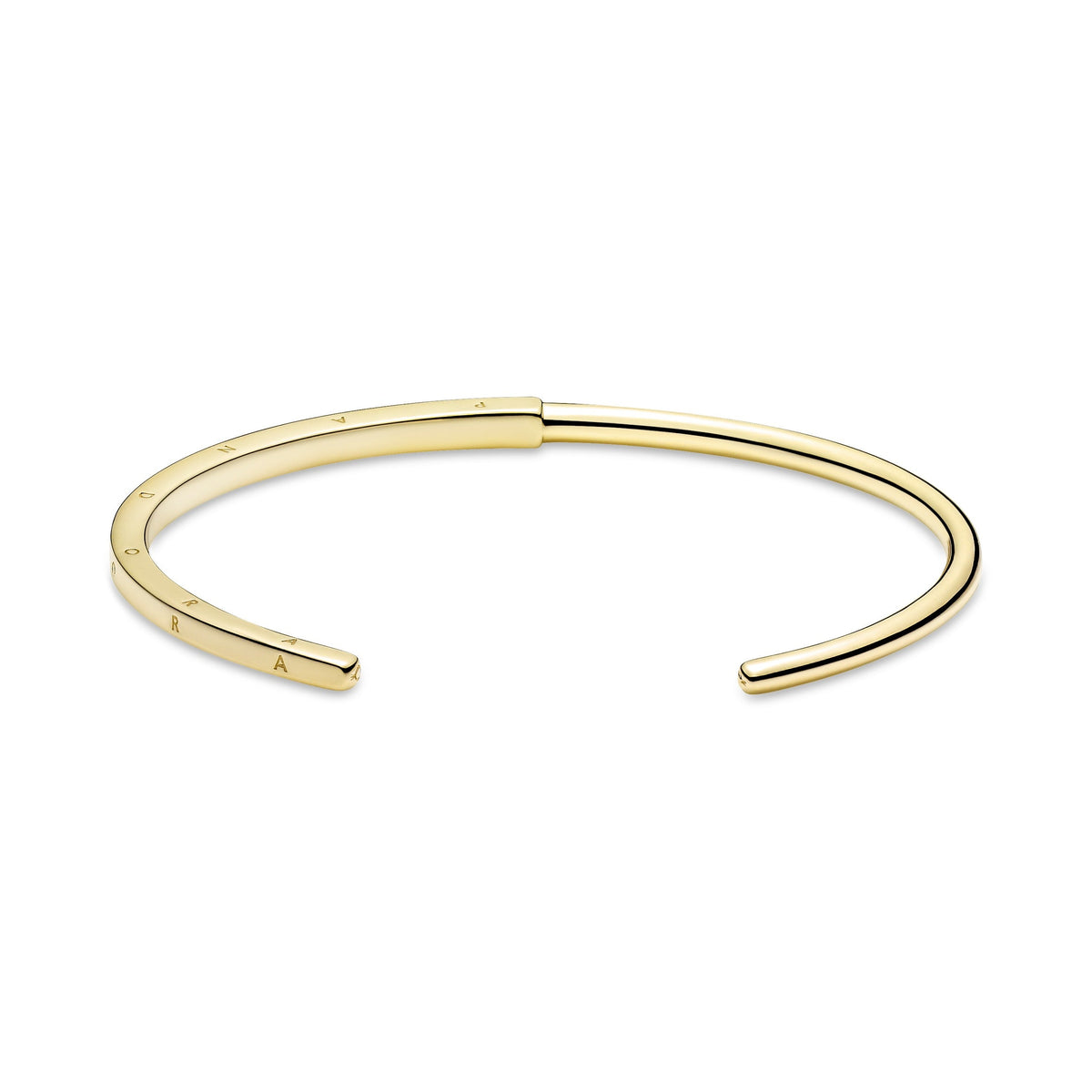 Bangle – 14k Gold-Plated – Pandora Signature I-D (Open)