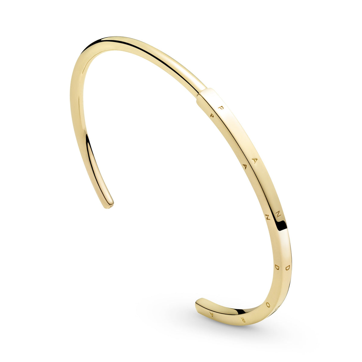 Bangle – 14k Gold-Plated – Pandora Signature I-D (Open)