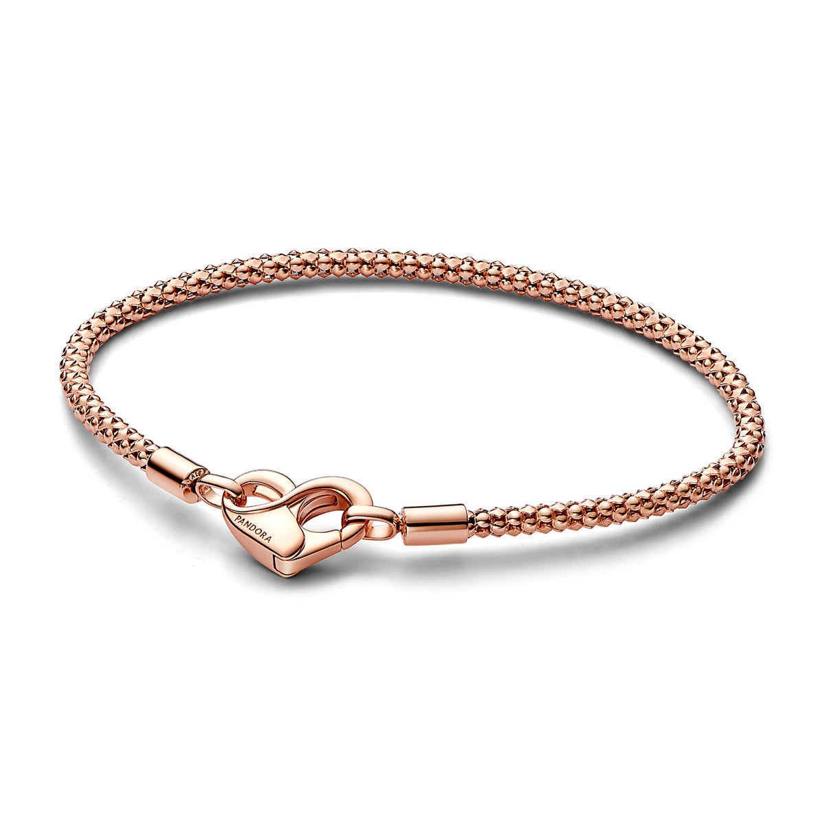 Chain Bracelet – 14k Rose Gold-Plated – Pandora Moments Studded