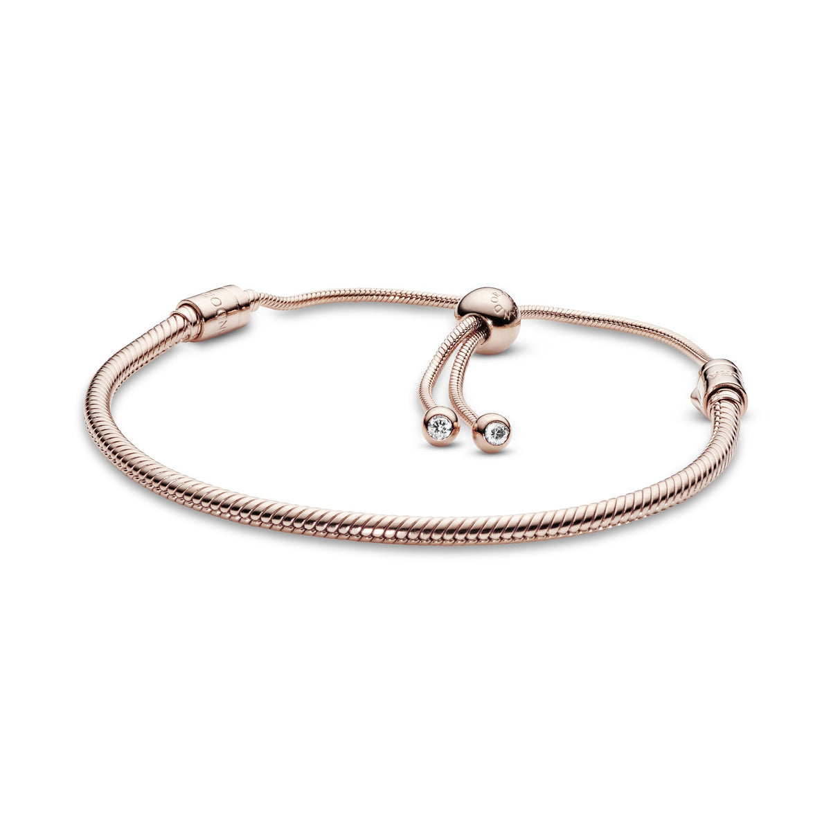 Bracelet – 14k Rose Gold-Plated – Pandora Moments Snake Chain Slider