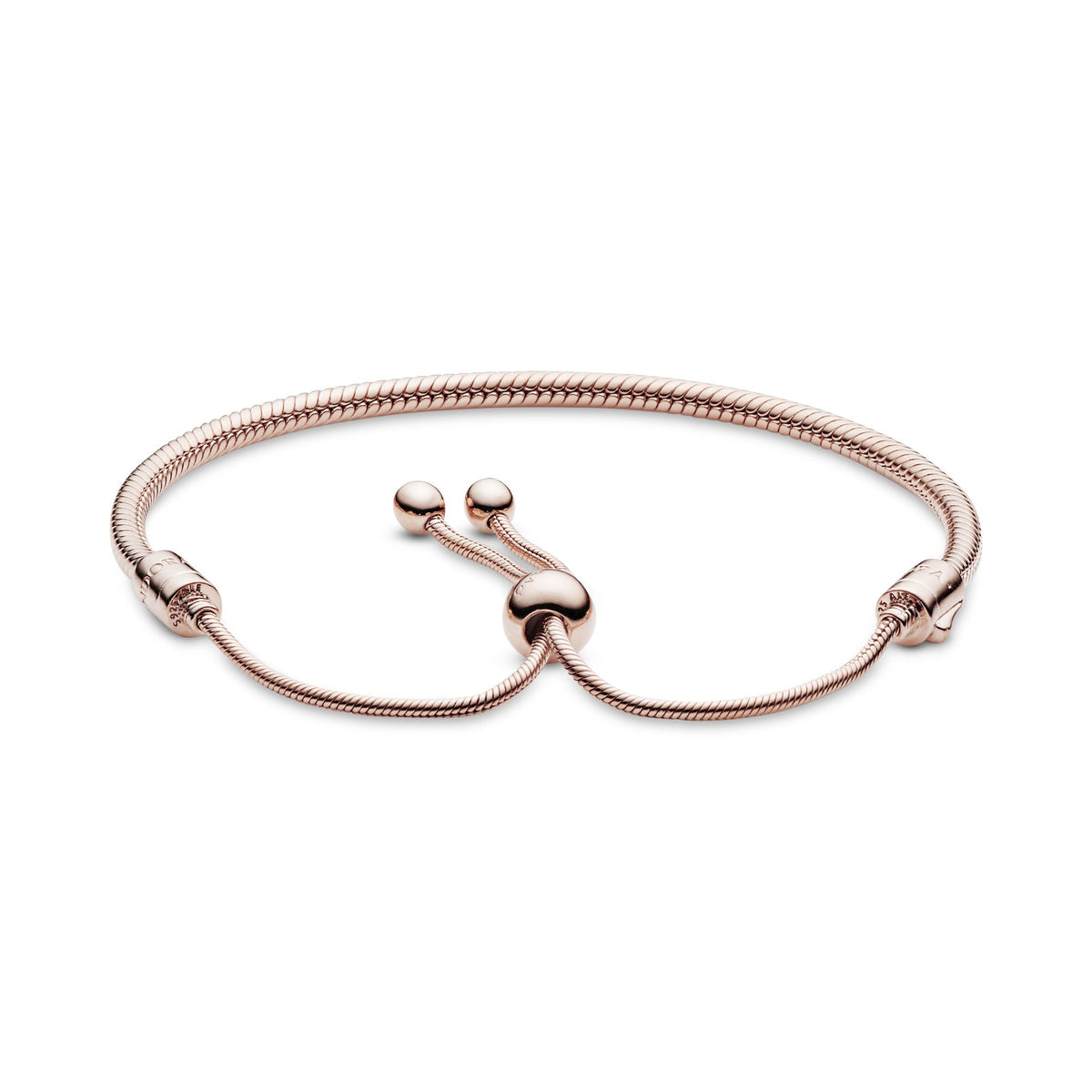 Bracelet – 14k Rose Gold-Plated – Pandora Moments Snake Chain Slider