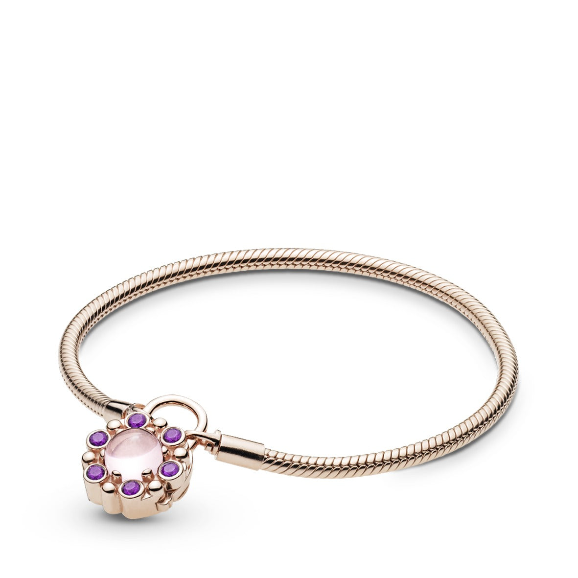 Bracelet – 14k Rose Gold-Plated – Moments Heraldic Radiance Padlock Clasp