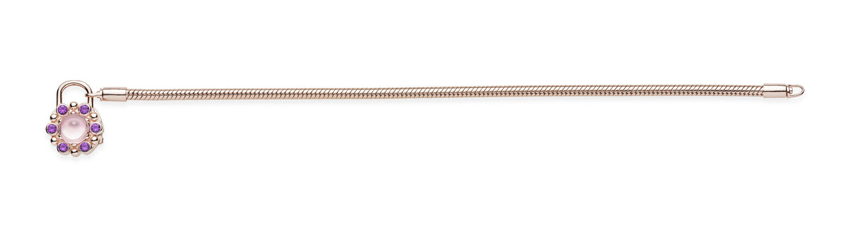 Bracelet – 14k Rose Gold-Plated – Moments Heraldic Radiance Padlock Clasp