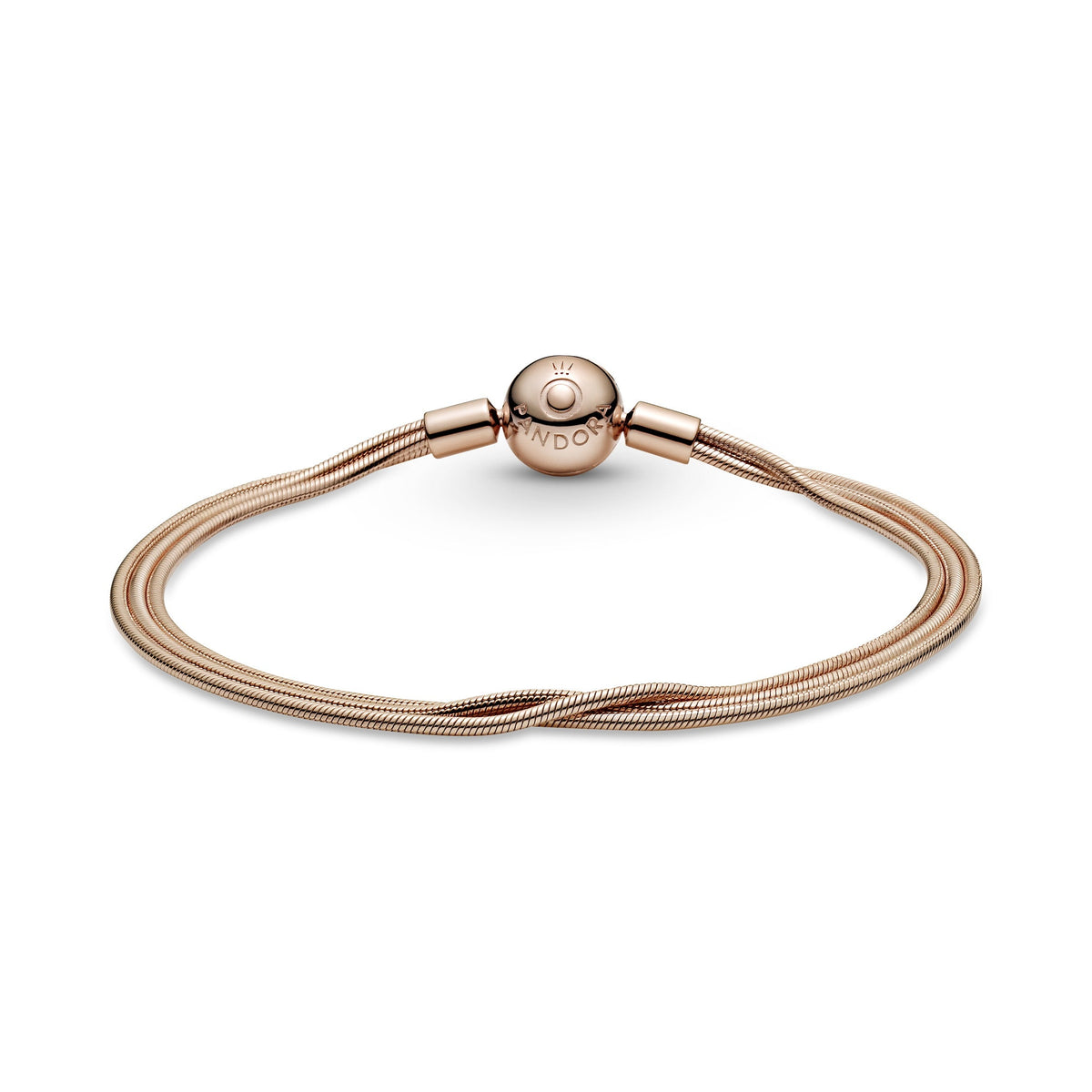 Chain Bracelet – 14k Rose Gold-Plated – Pandora Moments Multi Snake