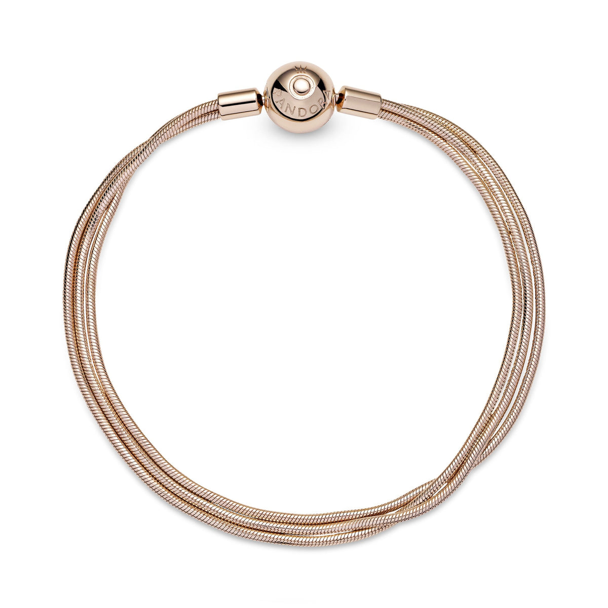 Chain Bracelet – 14k Rose Gold-Plated – Pandora Moments Multi Snake