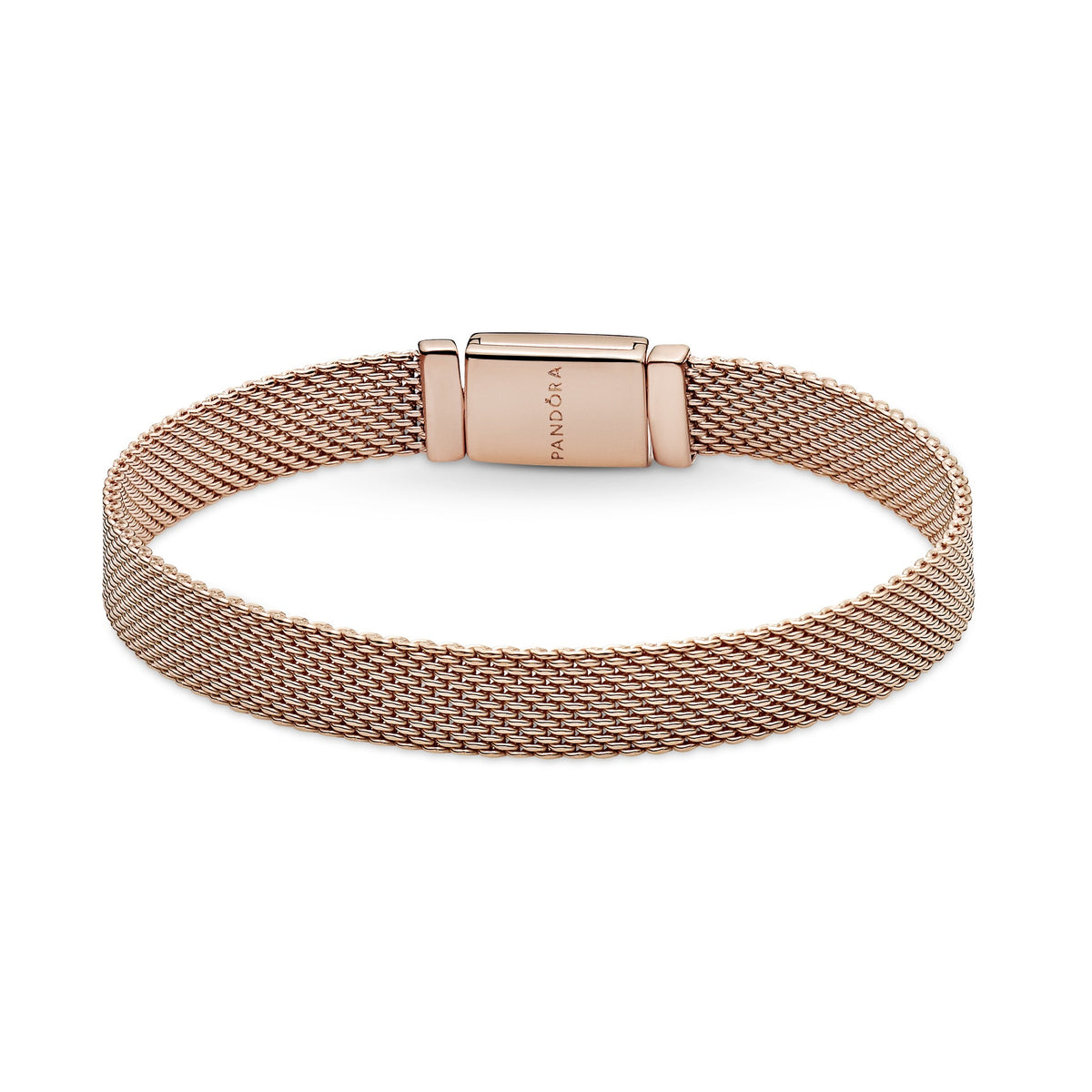 Bracelet – 14k Rose Gold-Plated – Pandora Reflexions Long Clasp Pavé