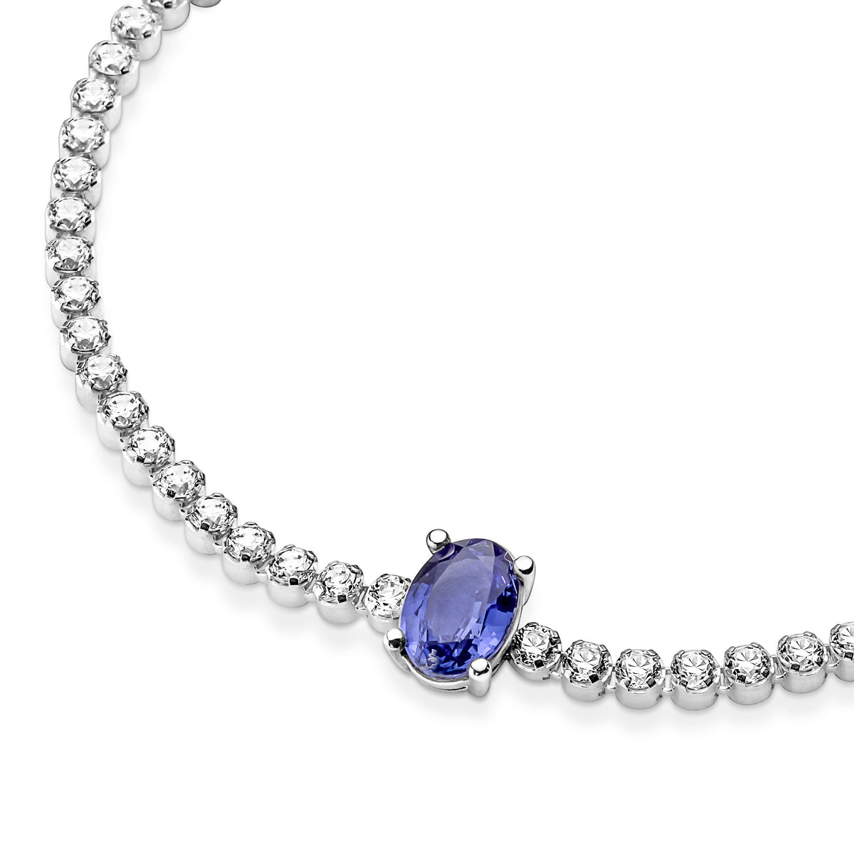 Bracelet – Sterling Silver – Sparkling Pavé Tennis