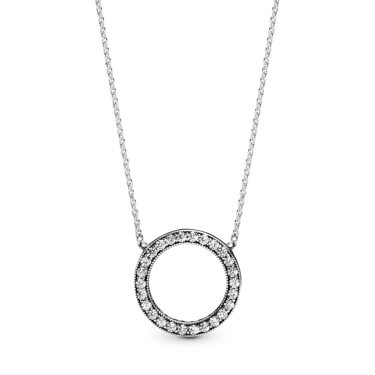 Necklace – Sterling Silver – Circle of Sparkle