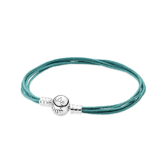 Bracelet – Sterling Silver – Teal Multi-Strand