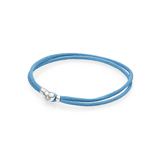 Bracelet – Sterling Silver – Pandora Moments Fabric Cord , Turquoise