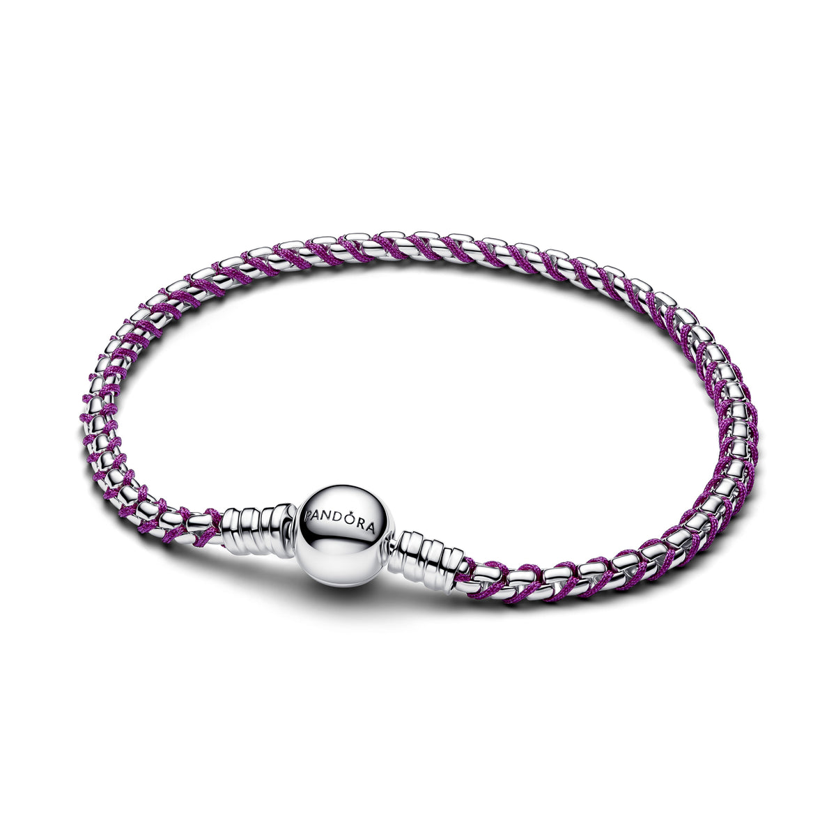 Chain Bracelet – Sterling Silver – Purple Cord Box