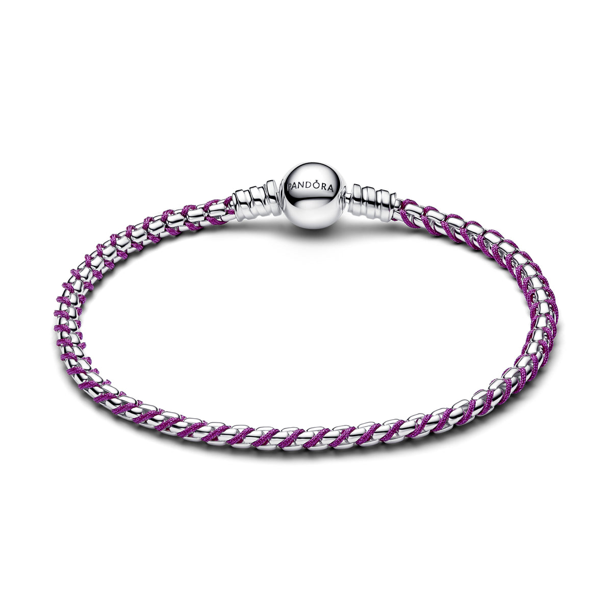Chain Bracelet – Sterling Silver – Purple Cord Box