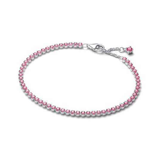 Bracelet – Sterling Silver – Pink Small Tennis