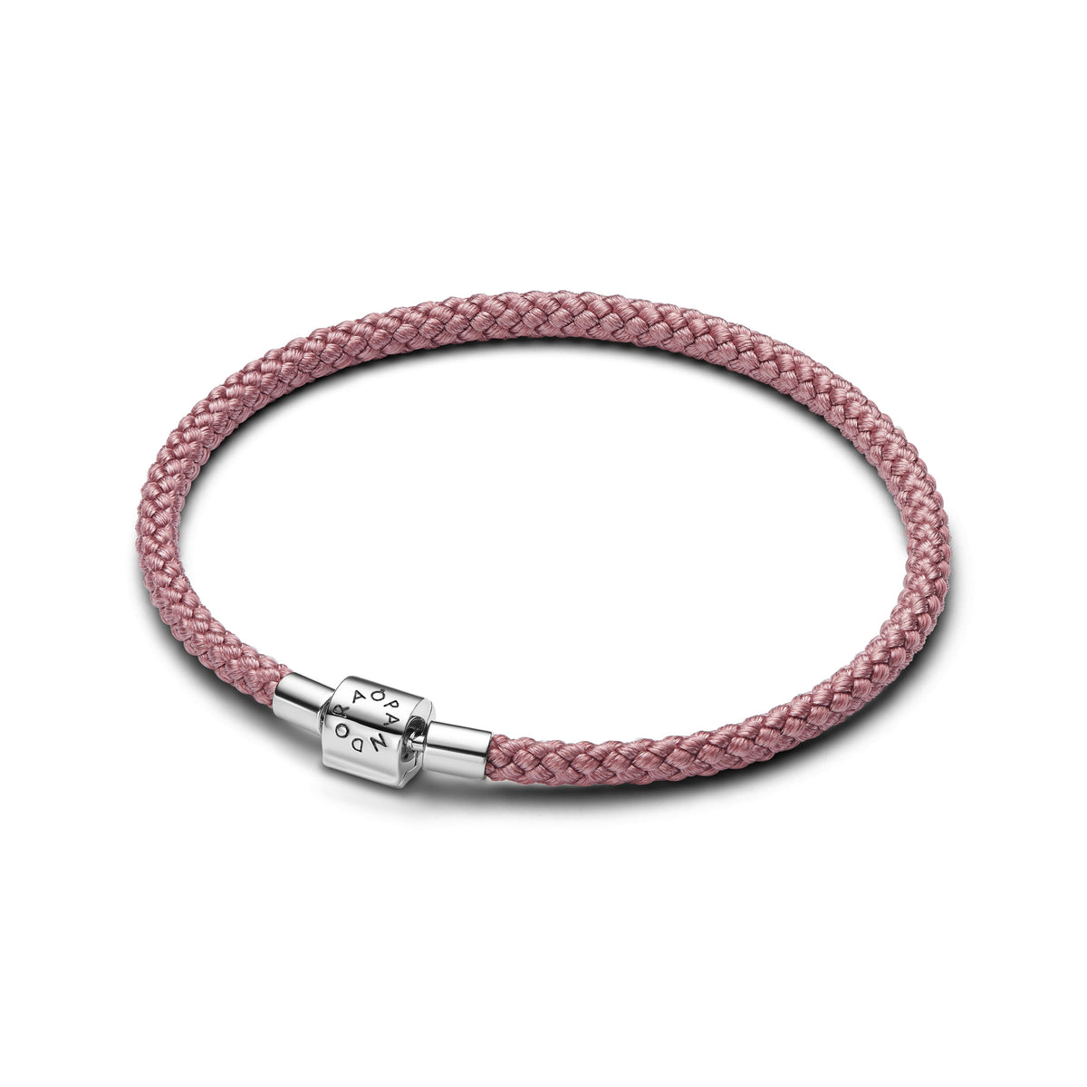 Bracelet – Sterling Silver – Shimmering Pink Cord