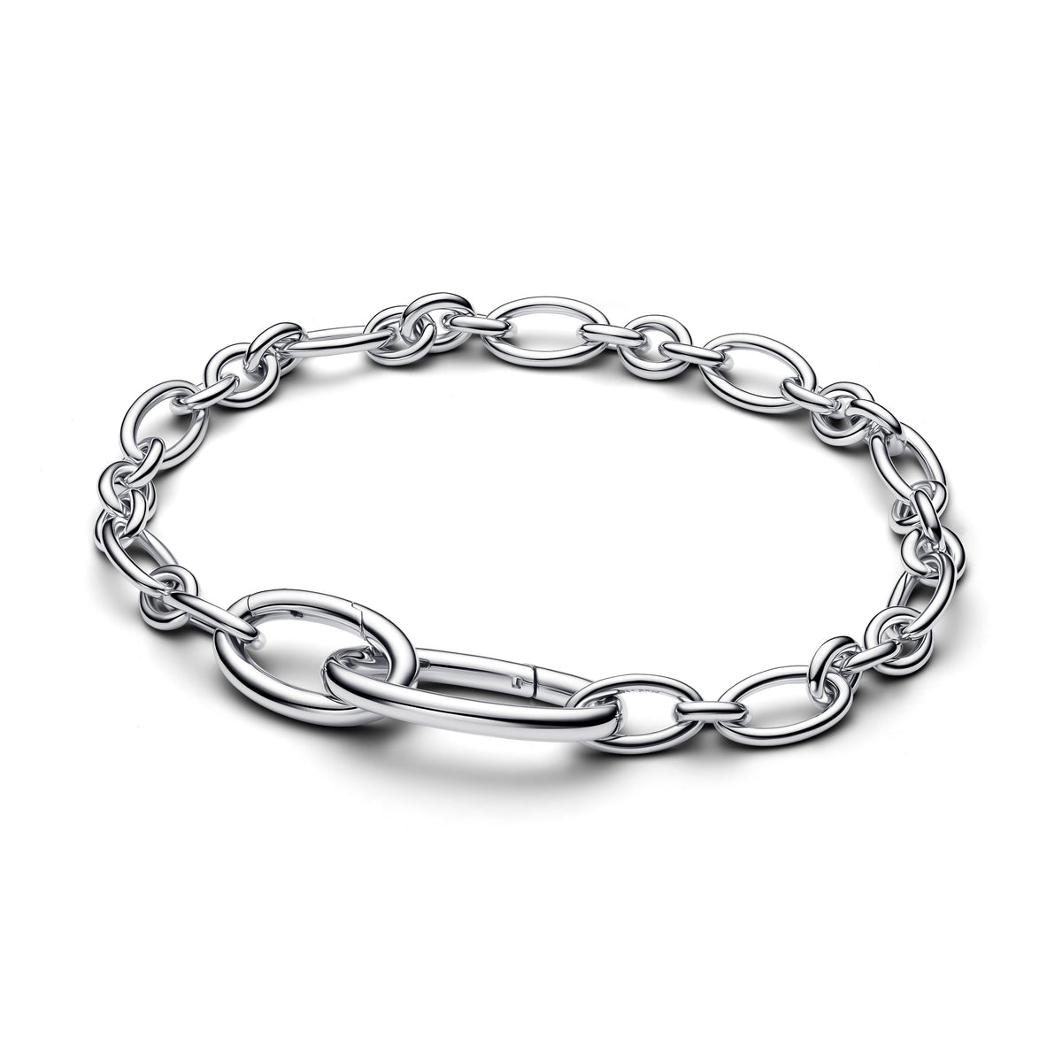 Chain Bracelet – Sterling Silver – Openable Oval Link