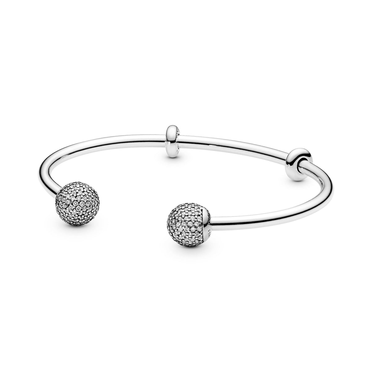 Bangle – Sterling Silver – Pandora Moments Open Pavé