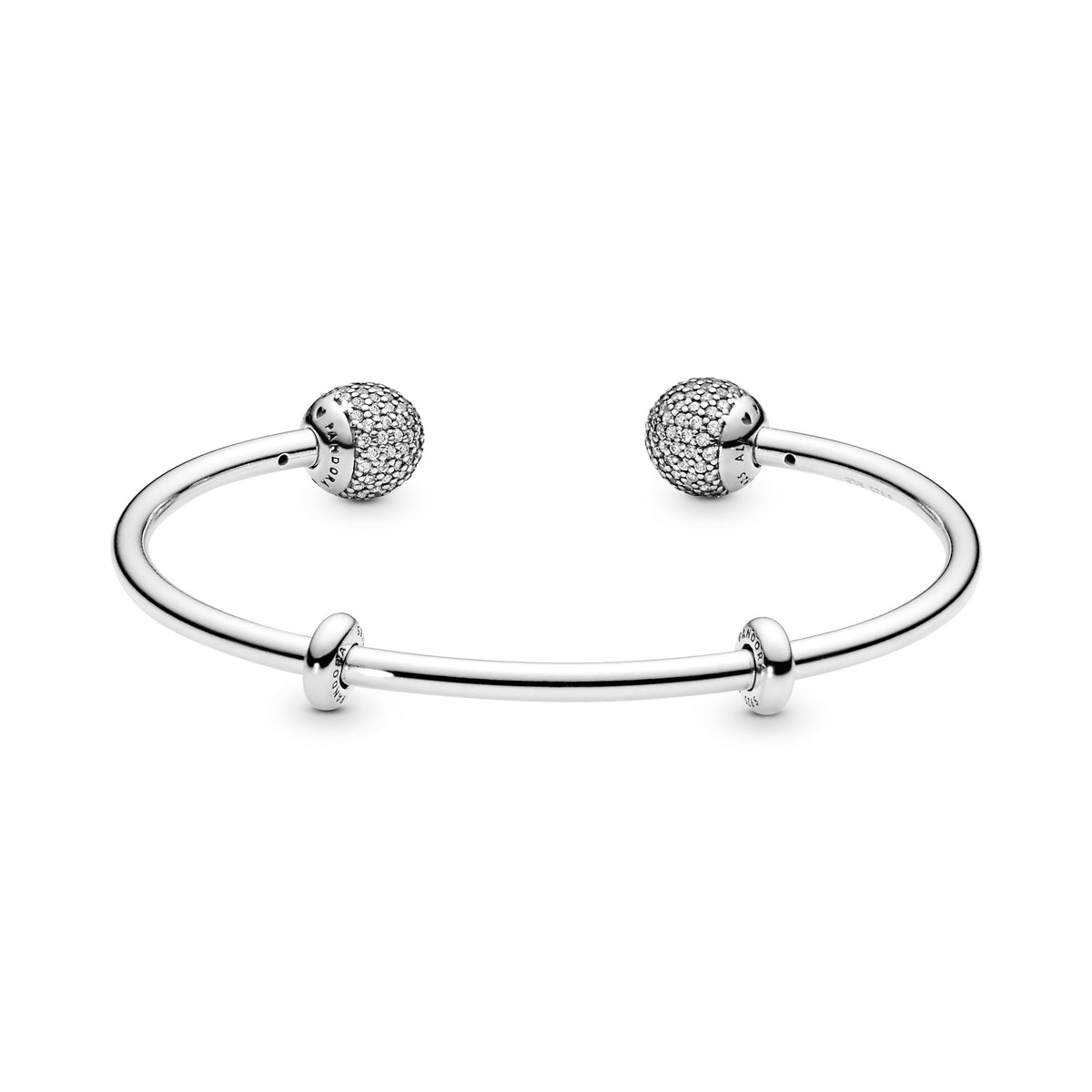 Bangle – Sterling Silver – Pandora Moments Open Pavé