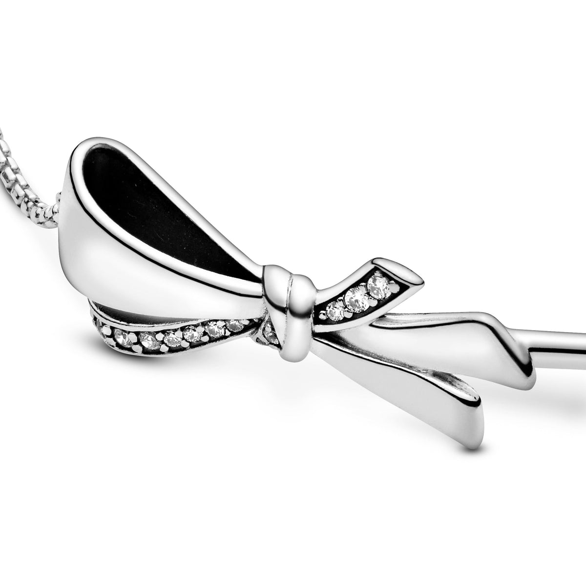 Bracelet – Sterling Silver – Sparkling Bow Slider