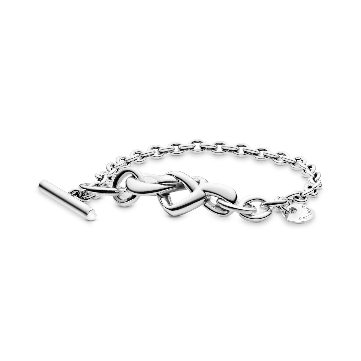 Bracelet – Sterling Silver – Knotted Heart T-Bar