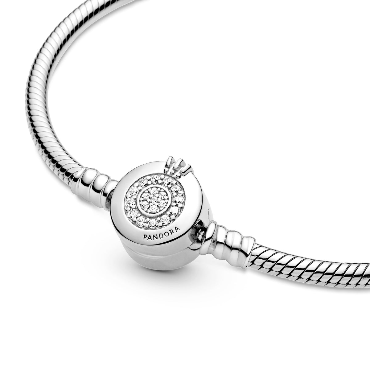 Chain Bracelet – Sterling Silver – Pandora Moments Sparkling Crown O Snake