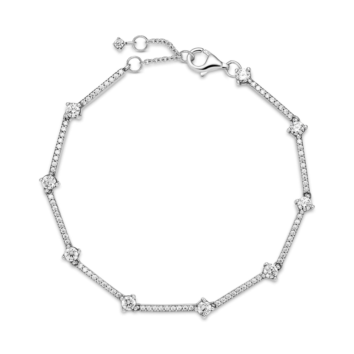 Bracelet – 14k Rose Gold-Plated – Sparkling Pavé Bars