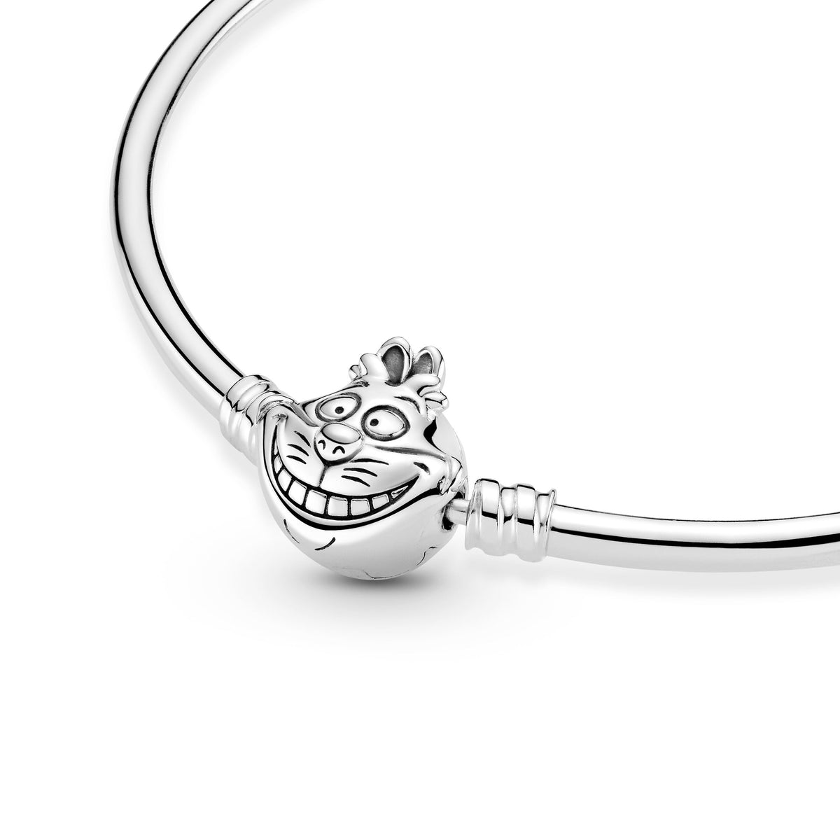 Bangle – Sterling Silver – Disney Alice in Wonderland Cheshire Cat Clasp Pandora Moments